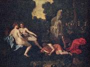 Nicolas Poussin Narcissus and Echo oil painting reproduction